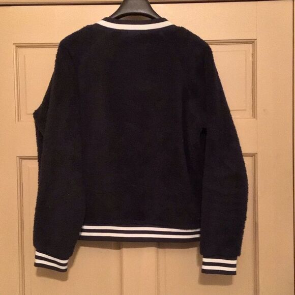 PJ SALVAGE WOMENS BOMBER BABE BLACK PLUSH ZIP FRONT JACKET - Picture 7 of 9